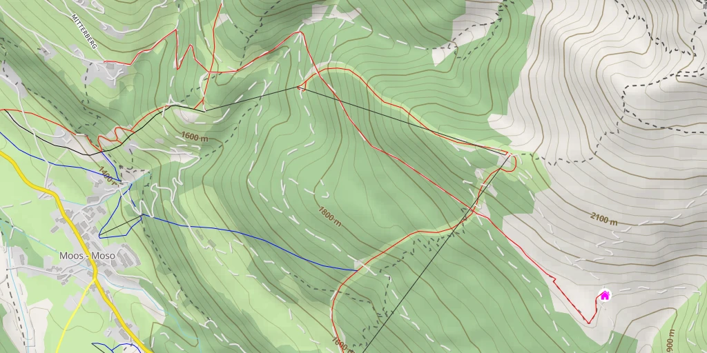Map of the trail for Klammbachalm - Malga Klammbach