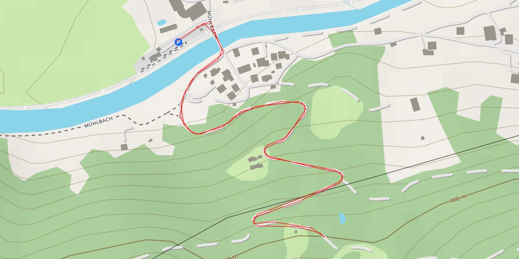 Map of the trail for Mühlbach