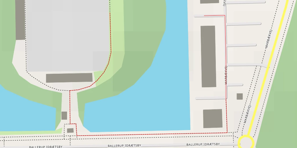 Map of the trail for Ballerup Idrætspark - Stadion - Ballerup Idrætsby