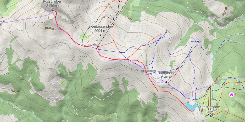 Map of the trail for Rossgruber