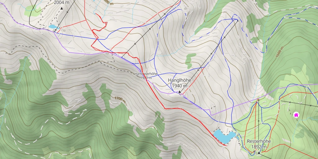 Map of the trail for Hartkaser