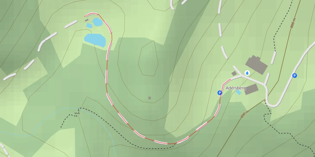 Map of the trail for Adersbergstraße