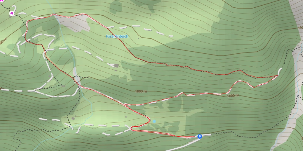 Map of the trail for Forellenteich
