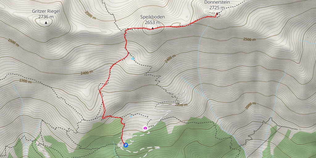 Map of the trail for Donnerstein