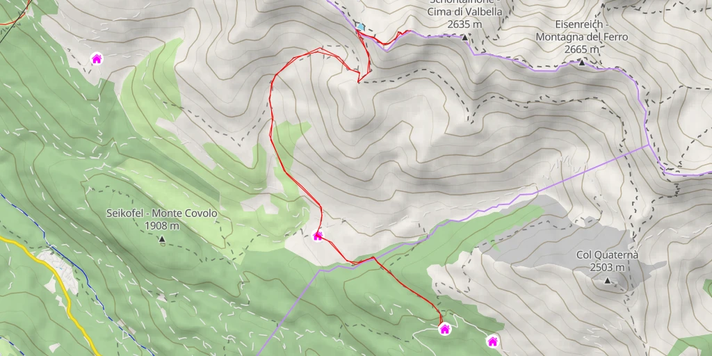 Map of the trail for Demut - La Muta