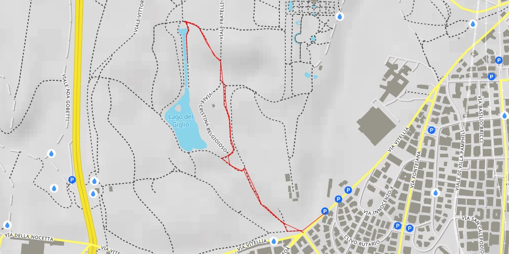 Map of the trail for Viale Plautilla Bricci - Viale Plautilla Bricci - Roma