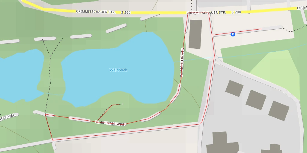 Map of the trail for Waldteich