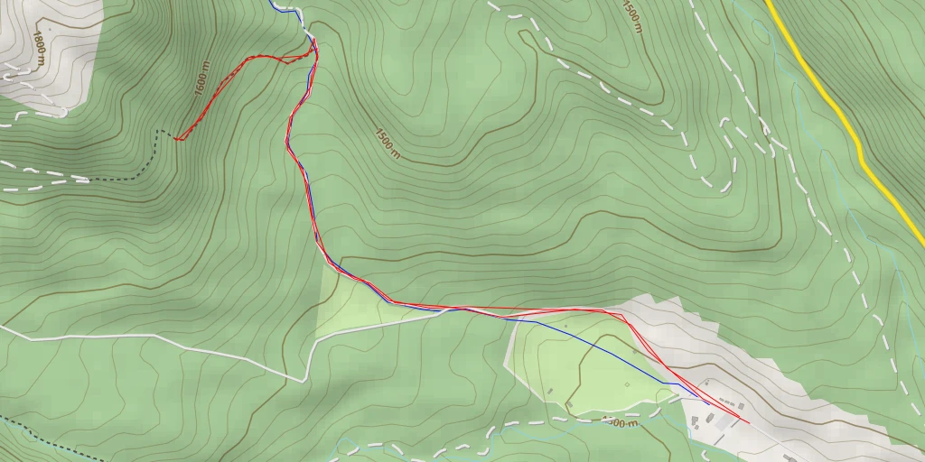 Map of the trail for Strada Zancurto