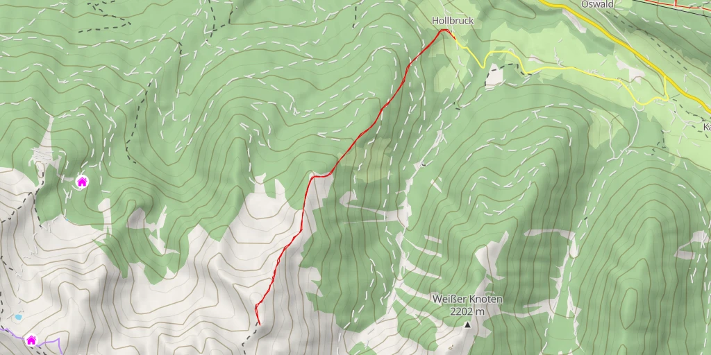 Map of the trail for Zenzerspitz