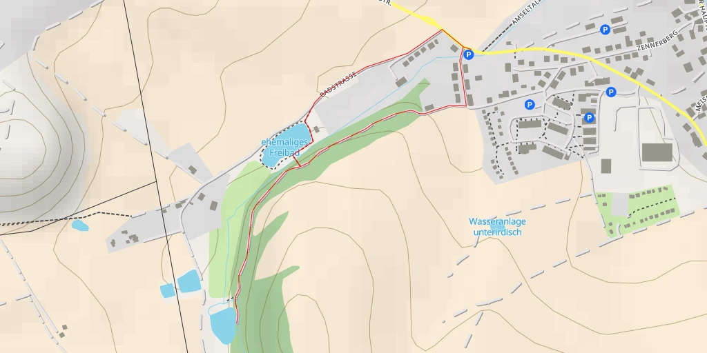 Map of the trail for Badstraße - Badstraße