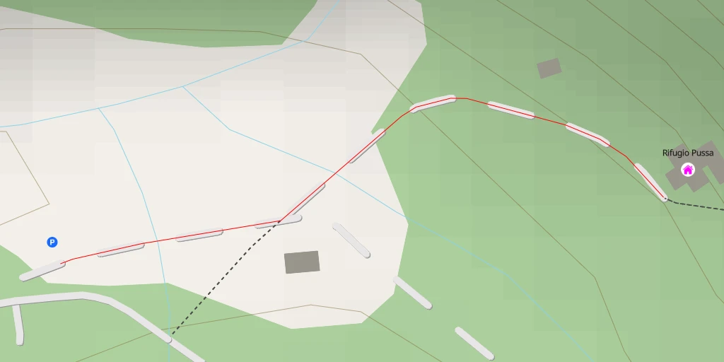 Map of the trail for Rifugio Pussa