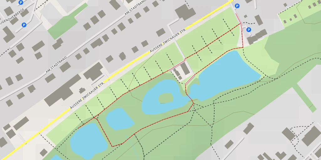 Map of the trail for Äußere Zwickauer Straße