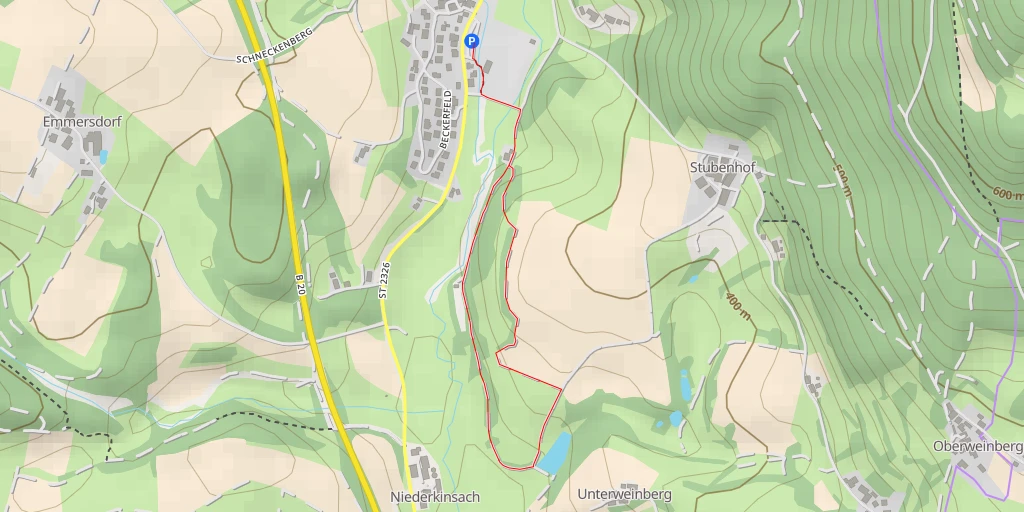 Map of the trail for SR 13 - SR 13