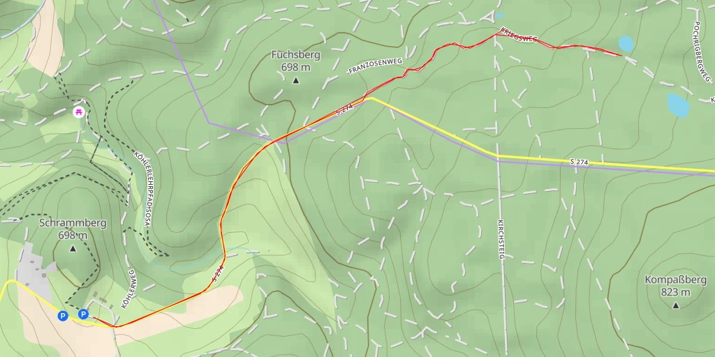 Map of the trail for Kriegsweg - Kriegsweg