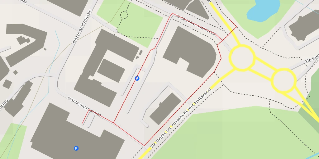 Map of the trail for Pordenone