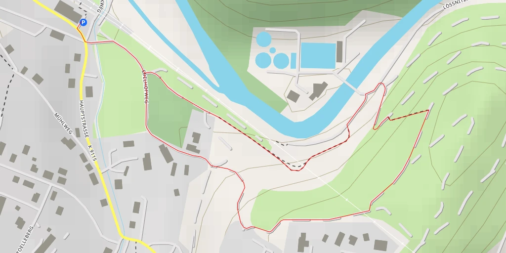 Map of the trail for Halde 66/207 - Paul-Rössel-Weg