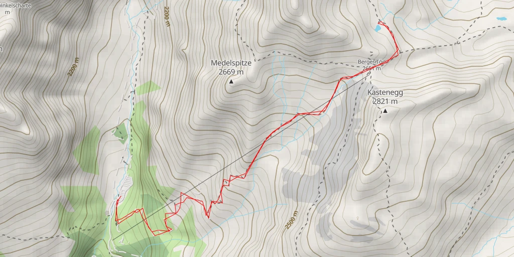 Carte de l'itinéraire :  Oberer Glatzsee