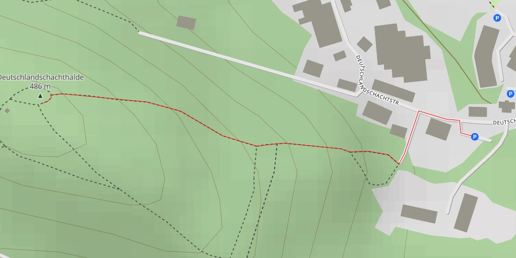 Map of the trail for Deutschlandschachthalde