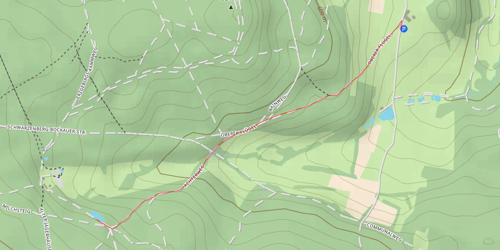 Map of the trail for Conradswiese - Milchsteig - Lauter-Bernsbach