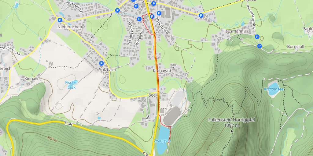 Map of the trail for Zwingsee