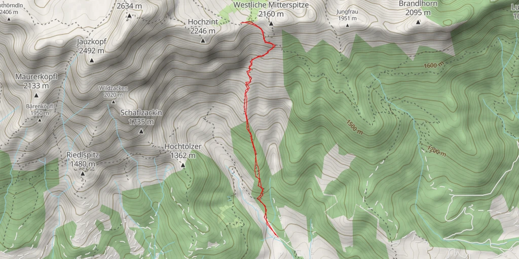 Carte de l'itinéraire :  Passauer Hütte