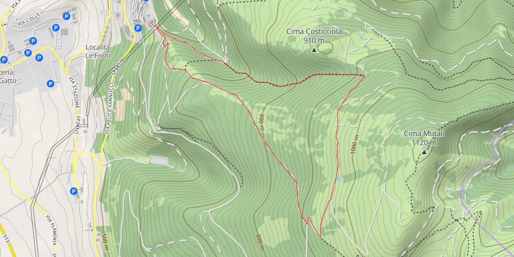 Carte de l'itinéraire :  