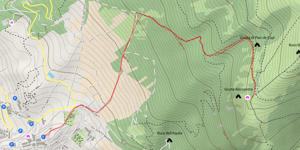 Map of the trail for Balza di Mezzogiorno