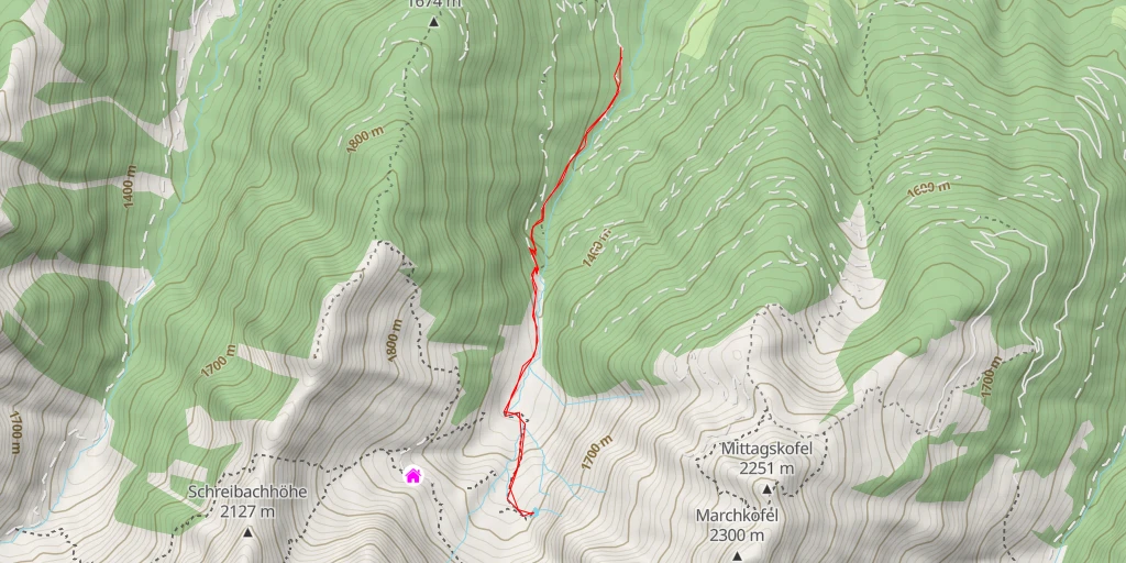 Map of the trail for Hundstrichsee