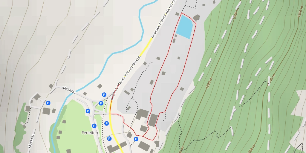 Map of the trail for Wildpark Ferleiten - Großglockner Hochalpenstraße