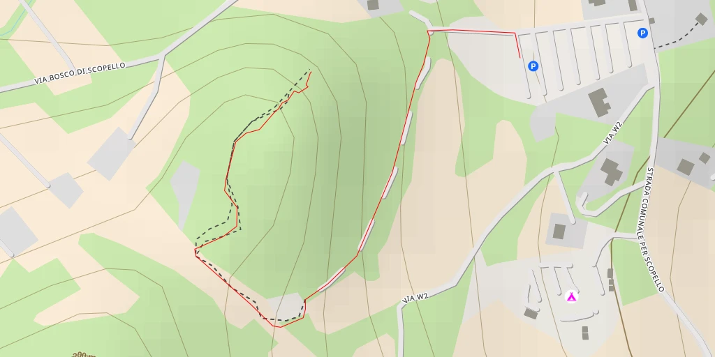 Map of the trail for Torre Bennistra