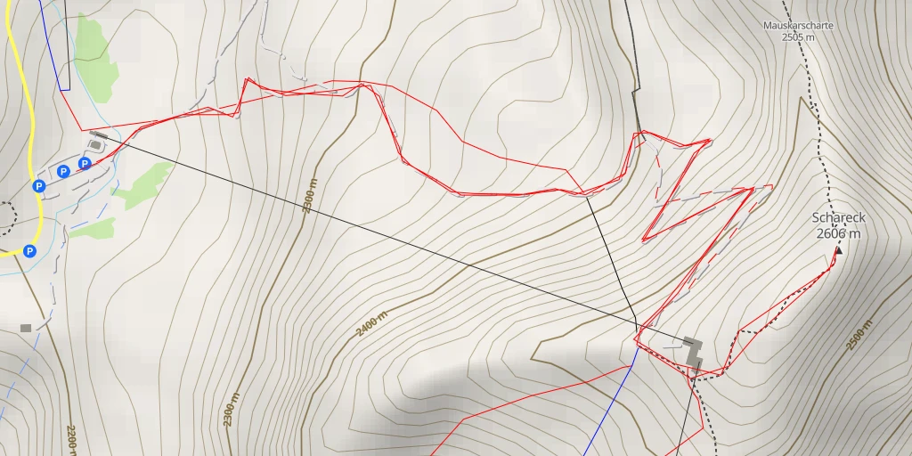 Map of the trail for Schareck