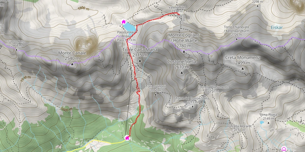 Carte de l'itinéraire :  Weg der 26er - Lesachtal