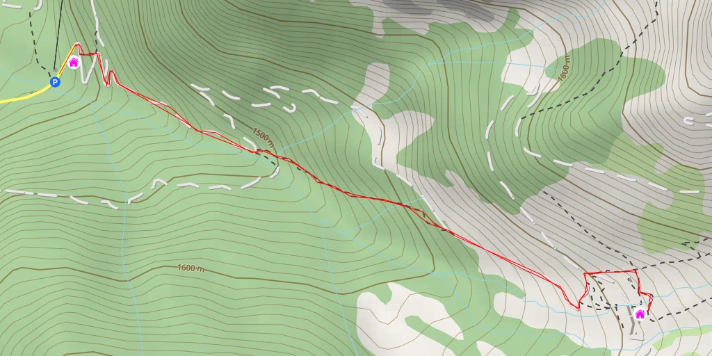 Carte de l'itinéraire :  Malga Moraretto - Forni Avoltri