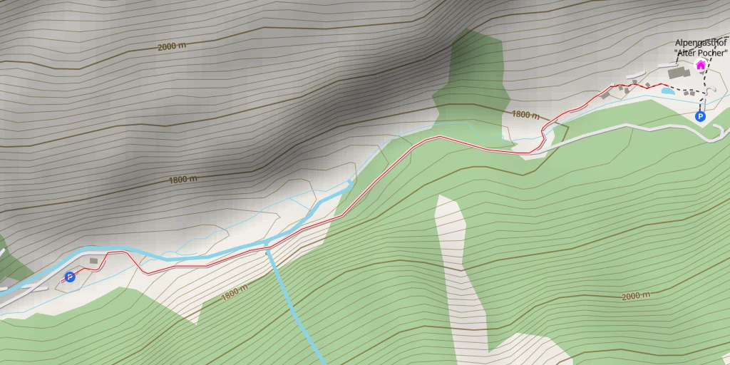 Map of the trail for Heiligenblut am Großglockner