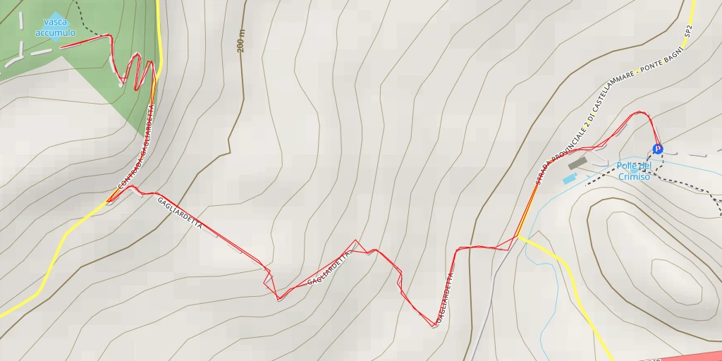 Map of the trail for Vaccaria - Vaccaria