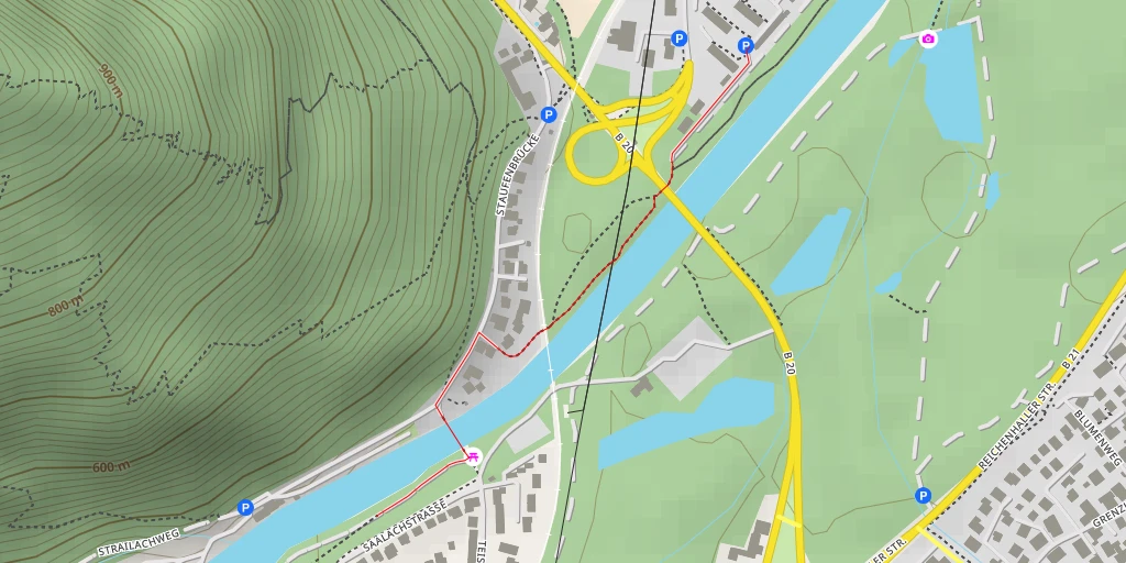 Map of the trail for Staufeneck - Strailachweg