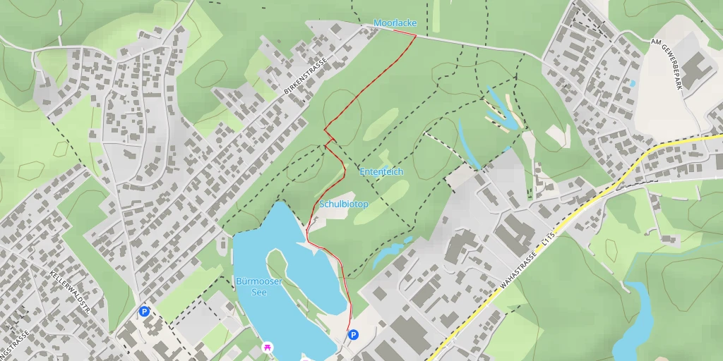 Map of the trail for Moorlacke