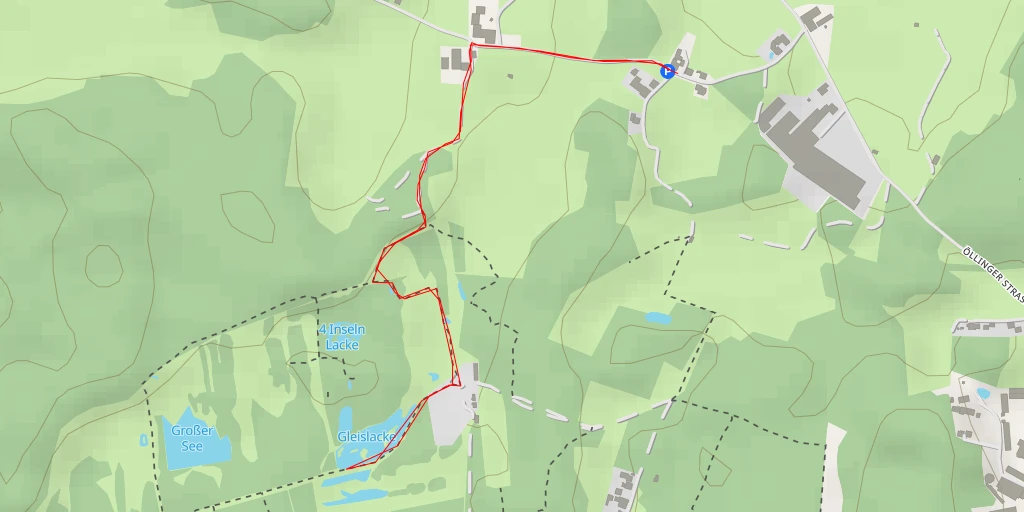 Carte de l'itinéraire :  Moorrundwanderweg - Moorrundwanderweg