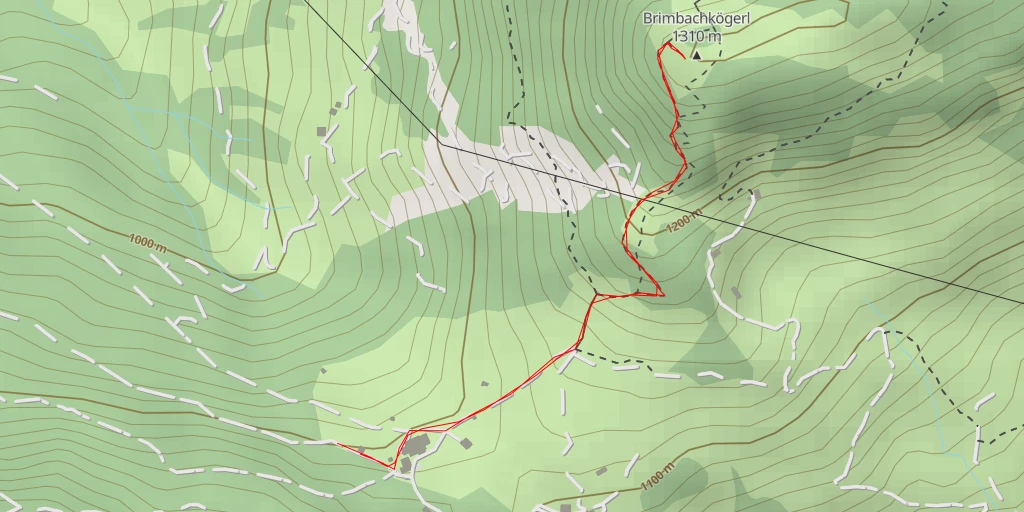 Map of the trail for Brimbachkögerl