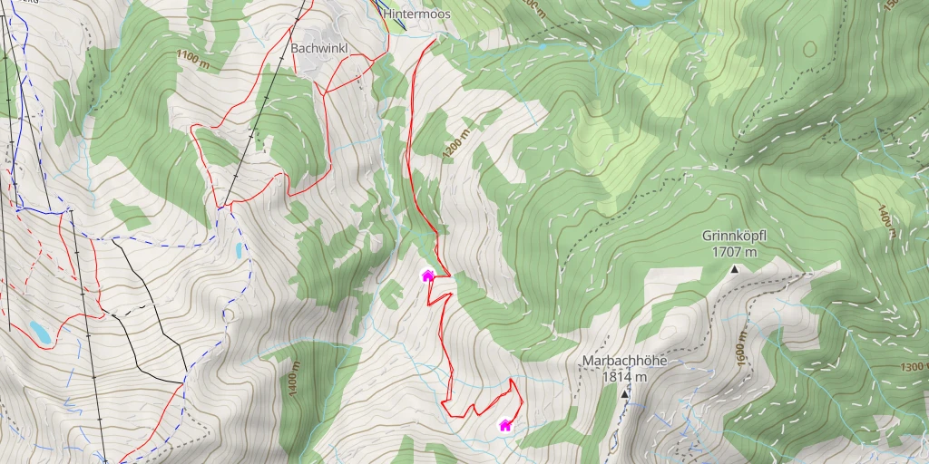 Map of the trail for Jagglalm