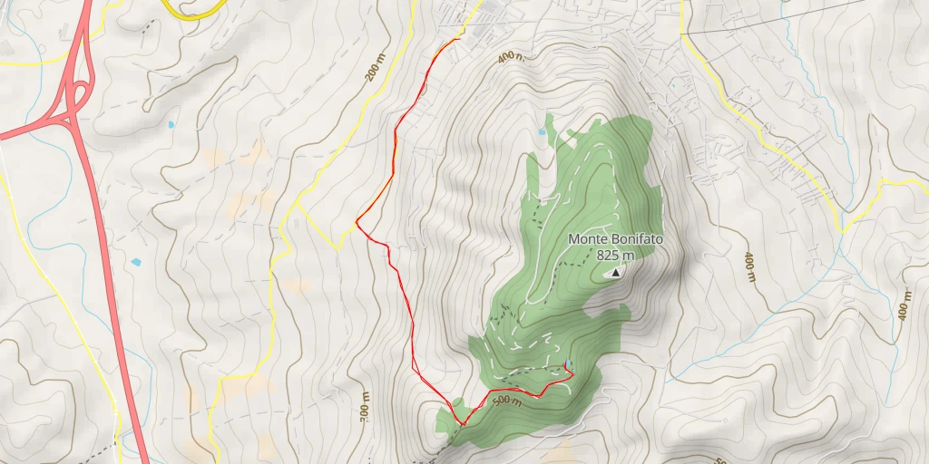 Map of the trail for Roccolta acqua piovana