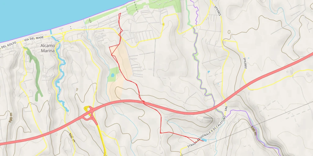 Carte de l'itinéraire :  Strada Regionale 6 di Calatubo - Strada Regionale 6 di Calatubo