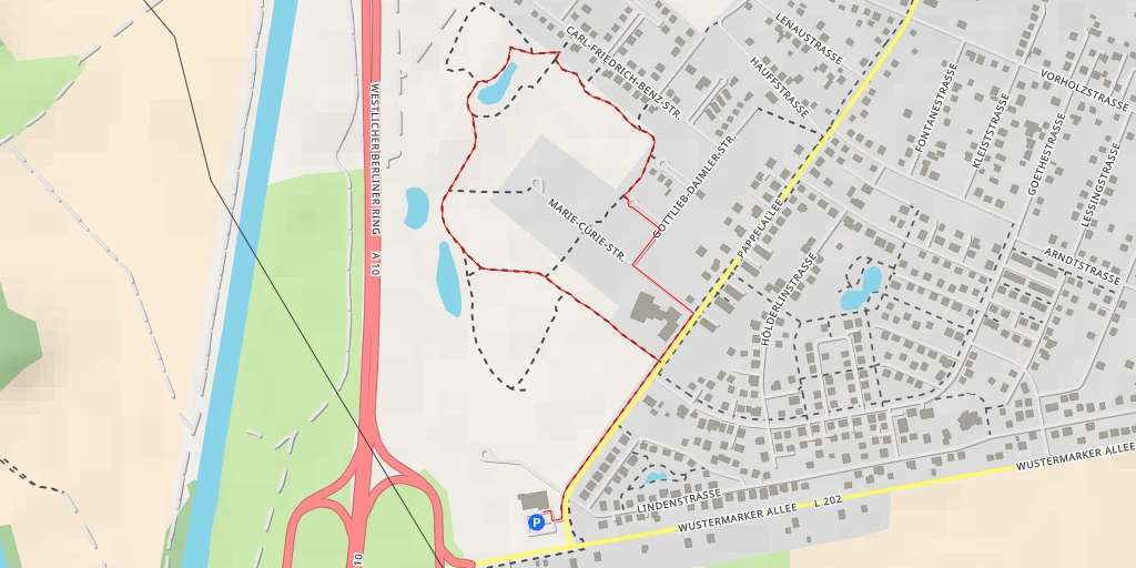 Map of the trail for Carl-Friedrich-Benz-Straße