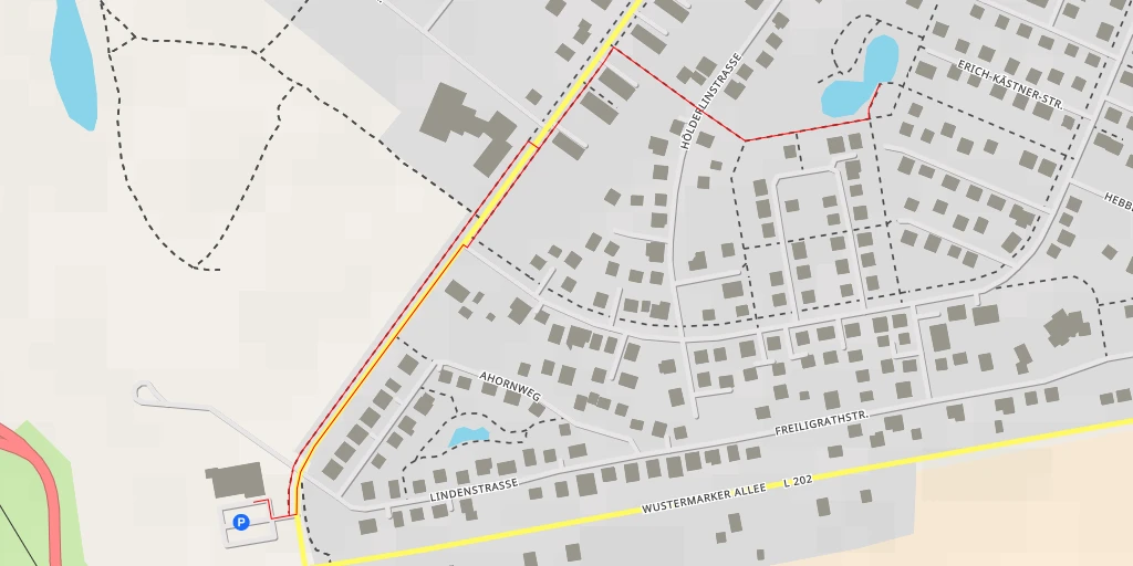 Map of the trail for Kurt-Tucholsky-Ring