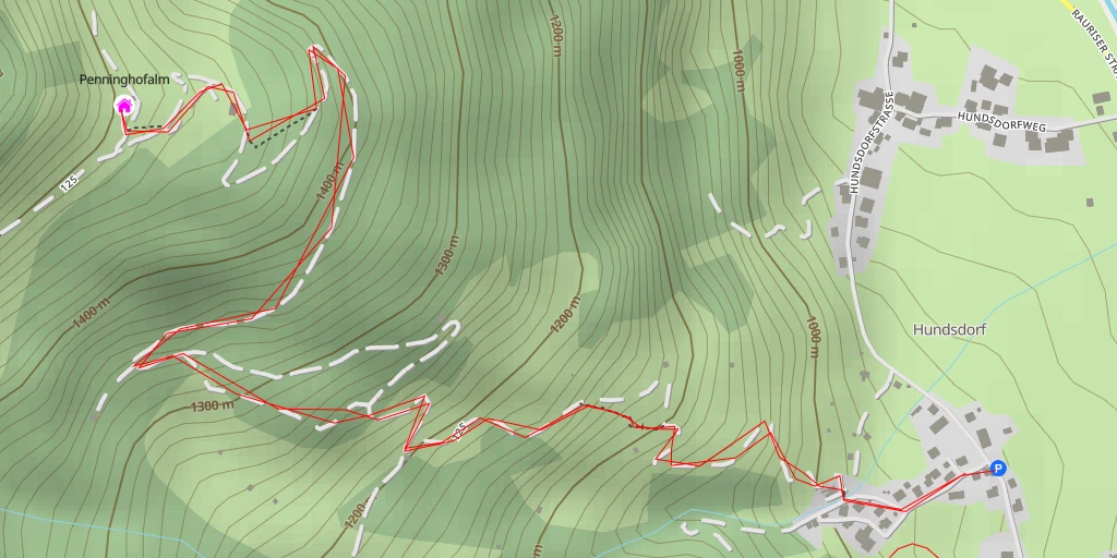 Map of the trail for Penninghofalm