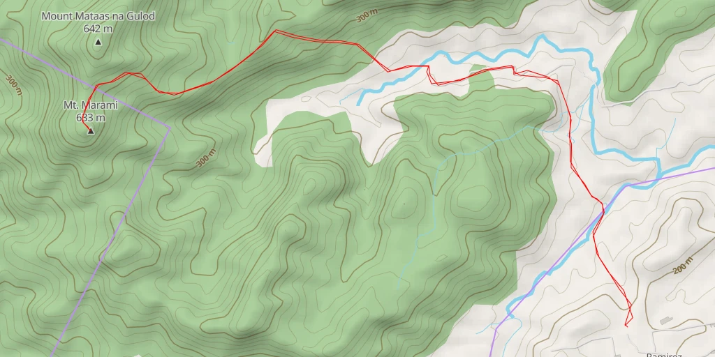 Carte de l'itinéraire :  Mount Marami Trail (Nuestra Señora) - Mount Marami Trail (Nuestra Señora)