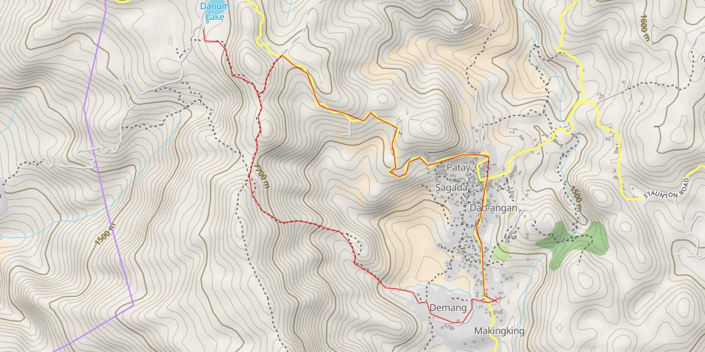 Map of the trail for Sunset Viewpoint