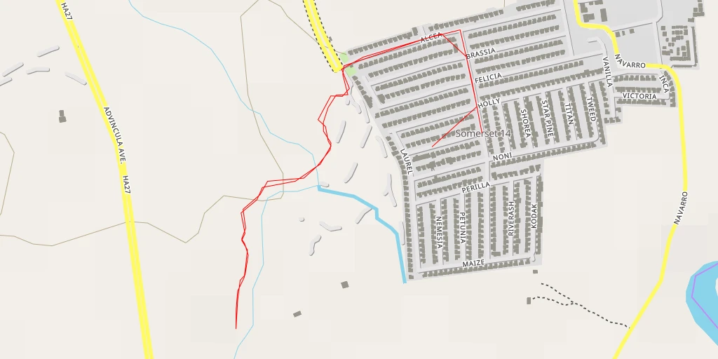 Map of the trail for Lancaster - Open Canal Road - Lancaster - Open Canal Road - General Trias