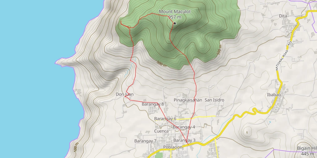 Map of the trail for Rockies