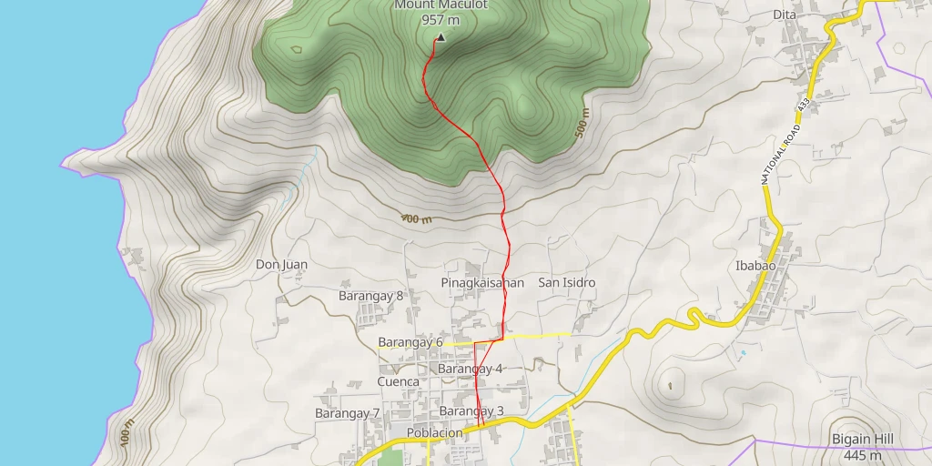 Carte de l'itinéraire :  Mount Maculot